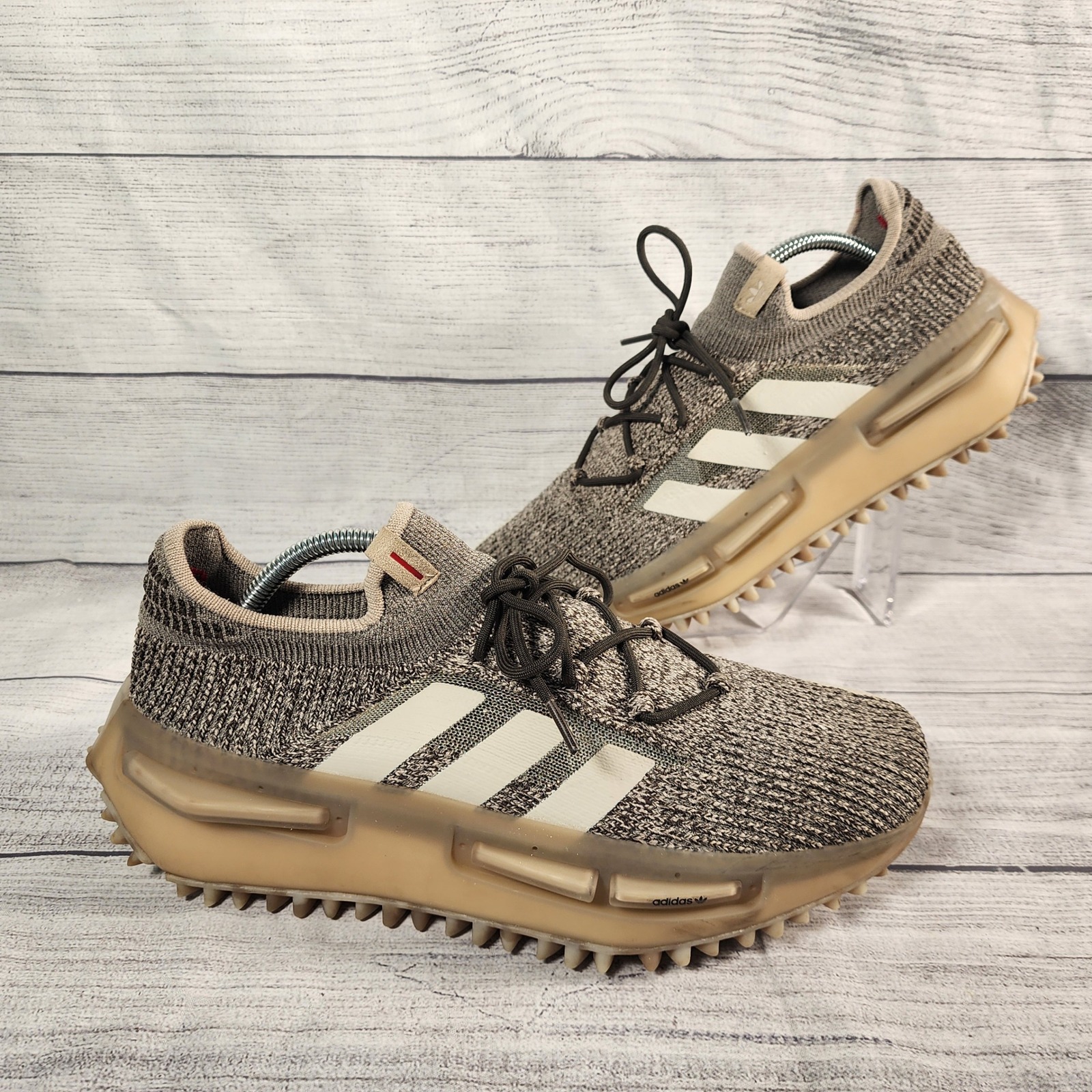 Adidas Nmd_s1 Mens 10 Wonder Taupe Core Black Primeknit Sneakers Ie2074 (Read)